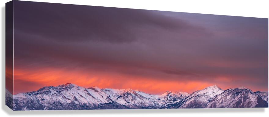 Mountain Range View Panorama  Canvas Print