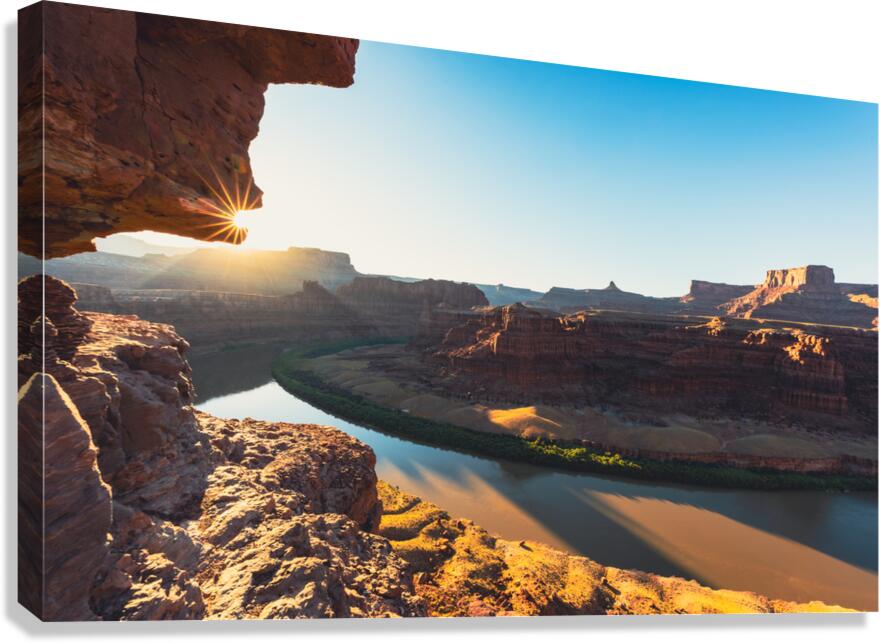 Chicken Corner Sun Burst Canvas Print