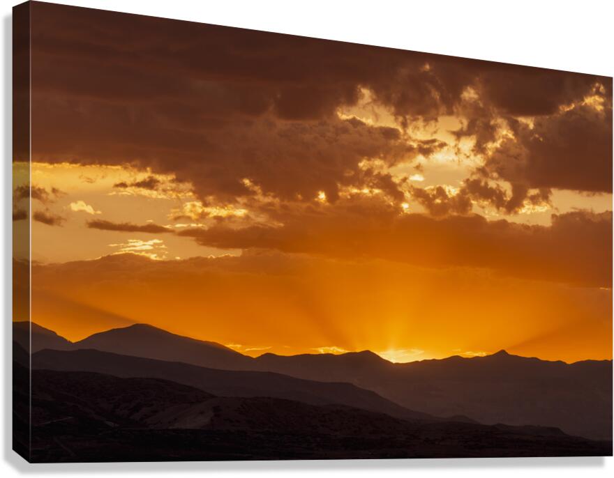 Sunset on Fire Canvas Print
