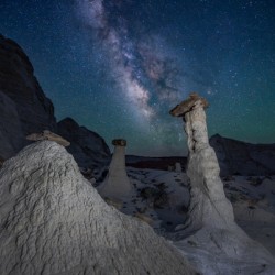 Spires and and the Milky Way