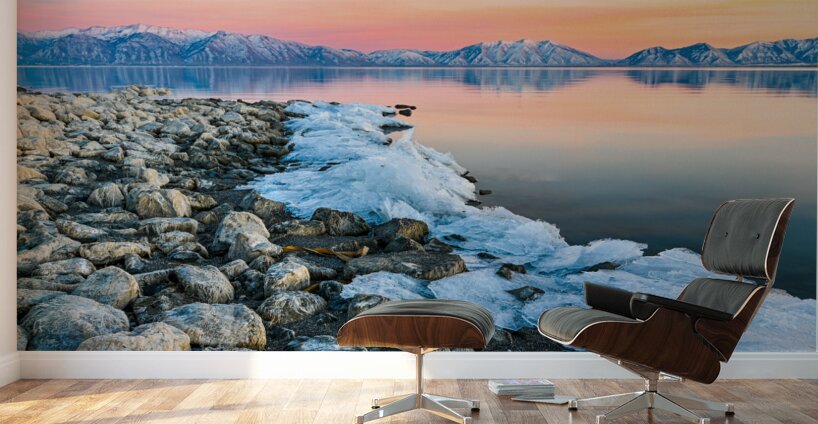 Rocky Ice Shore Line Wall Murals