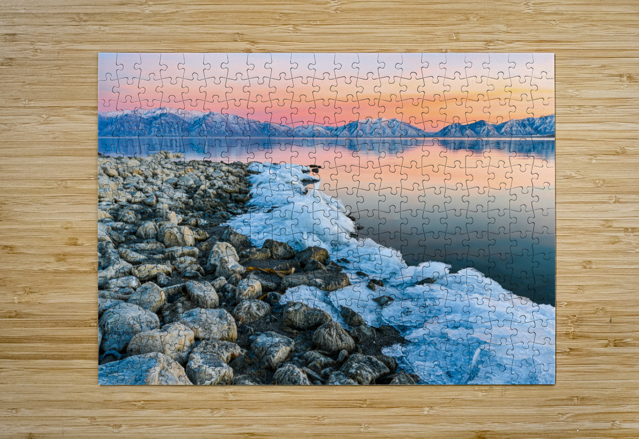 Rocky Ice Shore Line E2 Photography Puzzle printing